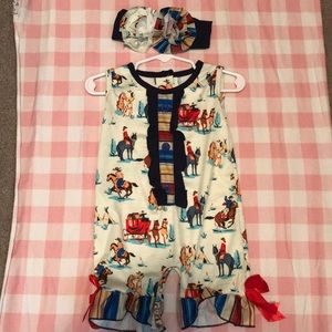 Cowgirl Romper with bow